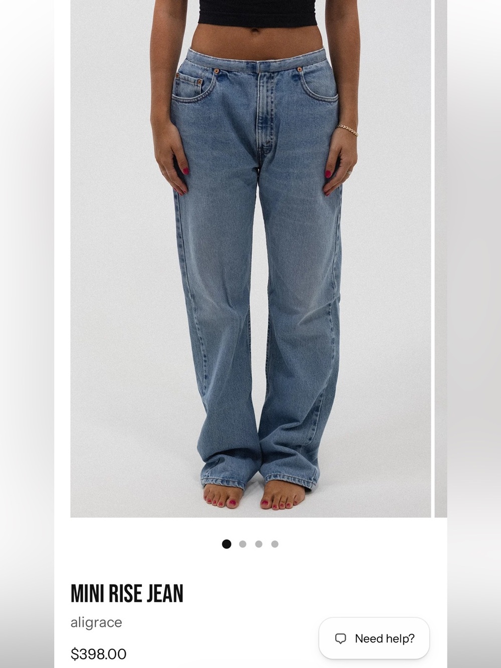 Aligrace mini rise jeans